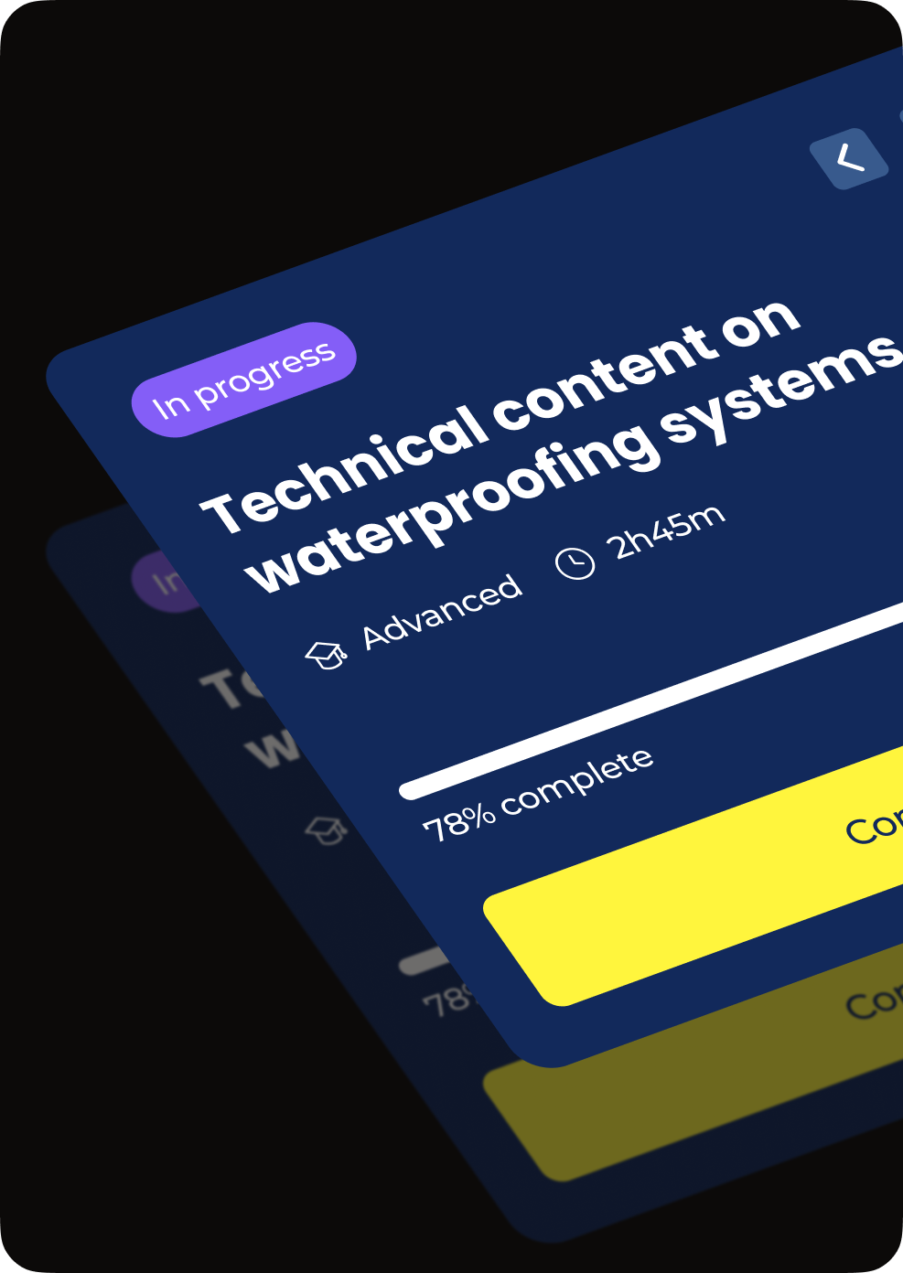 Course cards from the Parceiro da Construção learning platform