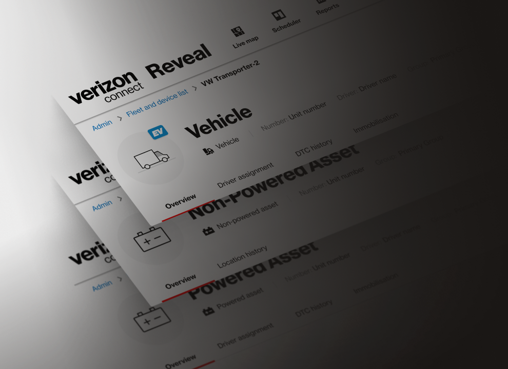 Close-up of the vehicle data grouping in the new layout