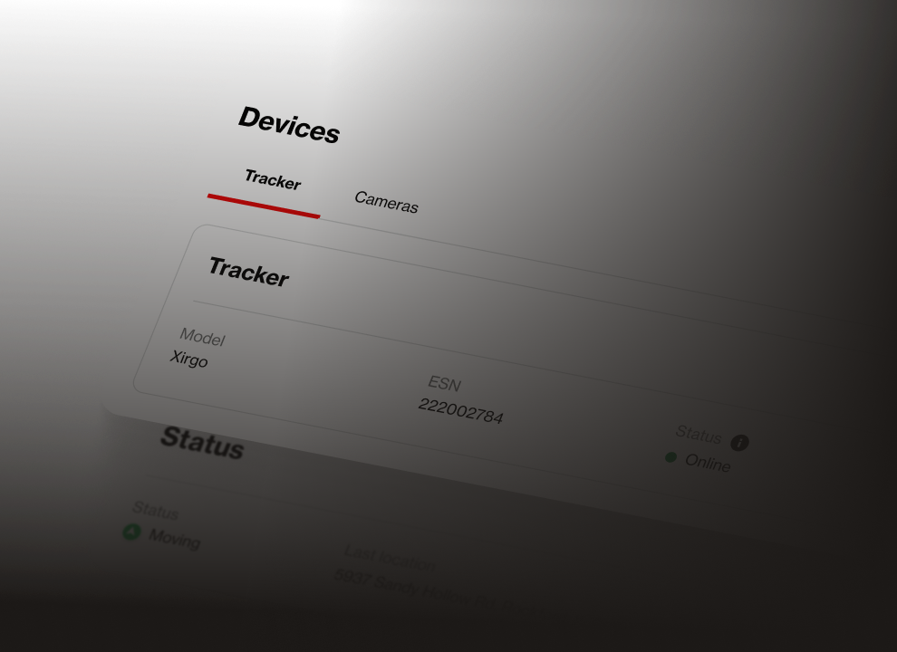 Detail view of the vehicle editing panel with simplified fields